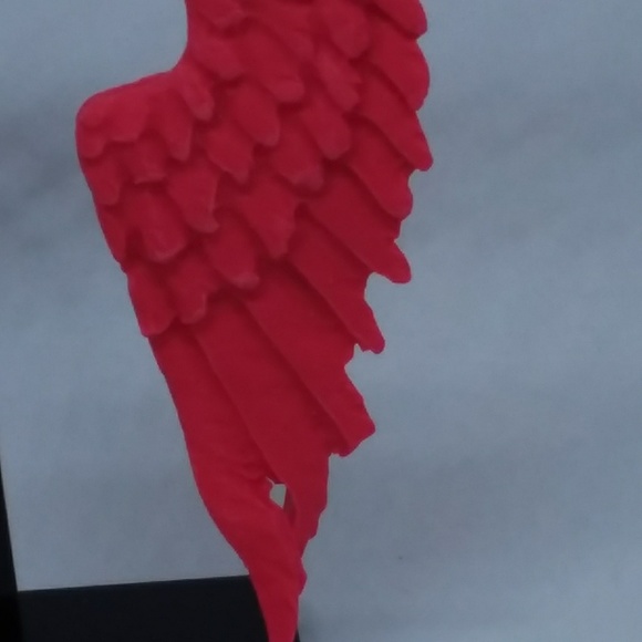 Unique Handmade Polymer Clay Angle Wing Earrings - Picture 6 of 6